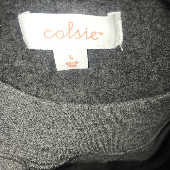 Colsie Grey Cropped Sweatshirt - Picture 4 of 6